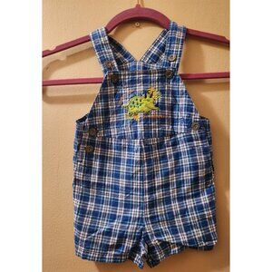 First Moments Vintage Boys Dinosaurs Overalls 3/6 Months